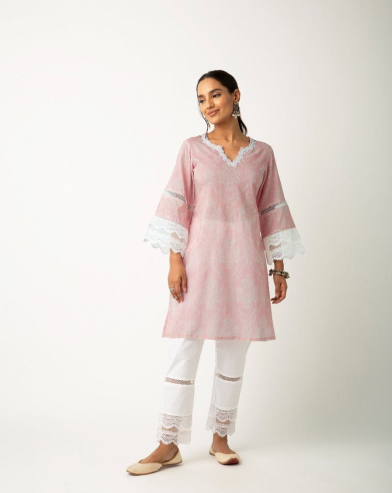 Azhra Pink Kurta