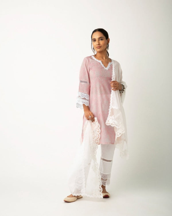 Azhra Pink Kurta Set